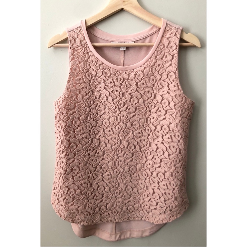 LOFT • S • Crochet/Embroidered Lace Shell/Tank Top